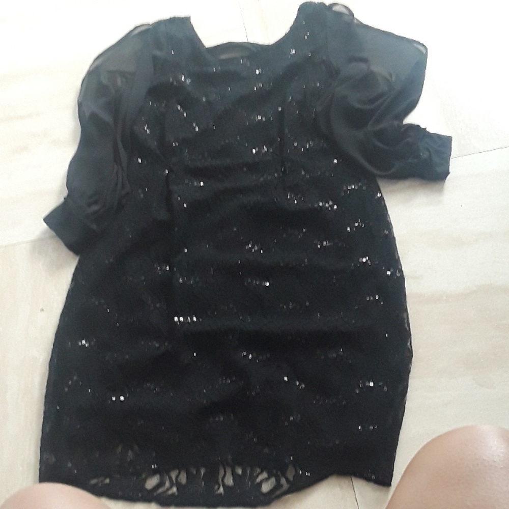 Black lace dress